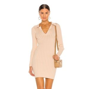 NWOT Tularosa Long Sleeve Mini Dress Beige S